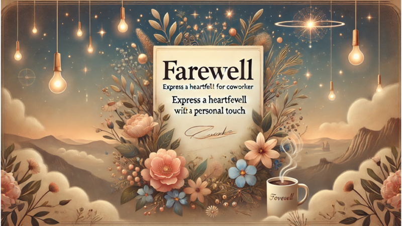 Farewell Card for Coworker: Express a Heartfelt Farewell with a Personal Touch